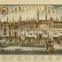 Historical Map of the Italian City Venetia