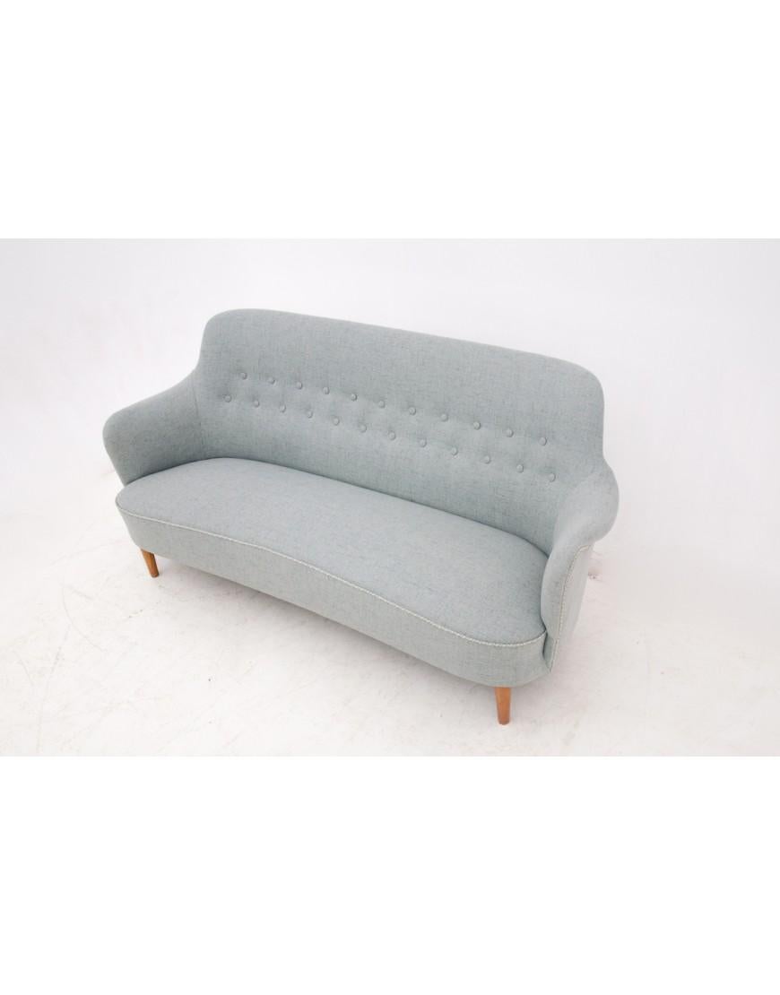Ensemble - un canapé et un fauteuil, conçu par Carl Malmsten, Suède, années 1950.  Bon état - En vente à Chorzów, PL