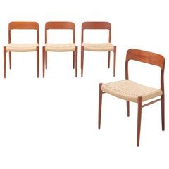 Set Dinning Chairs in Papercord, Niels O.Moller