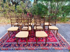 A set of 10 1960s Danish Modern Walnut Ladder Back Dining Chairs