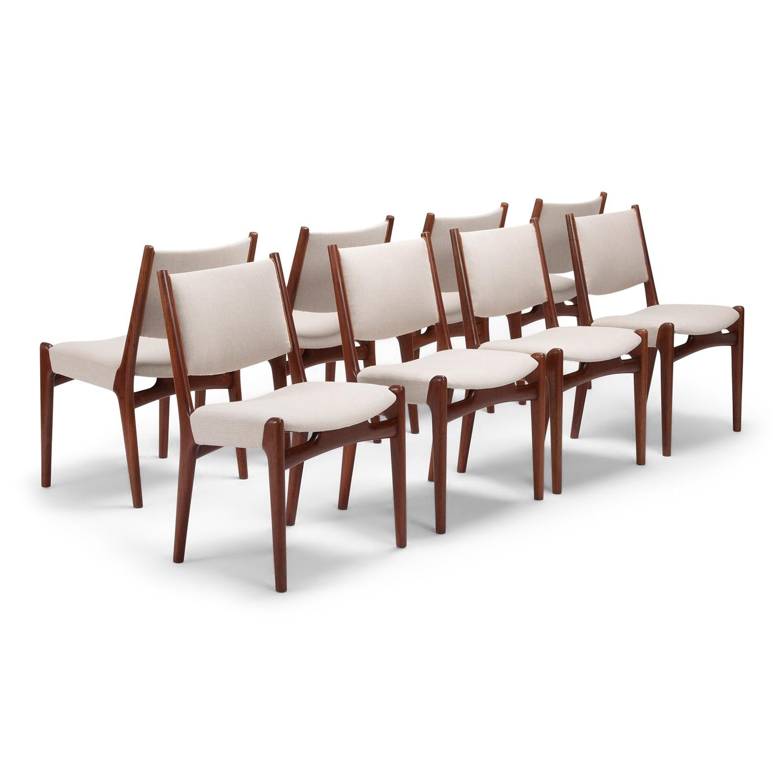 Danish Set of 10 Chairs by Hans Wegner, Made by Cabinetmaker Johannes Hansen For Sale