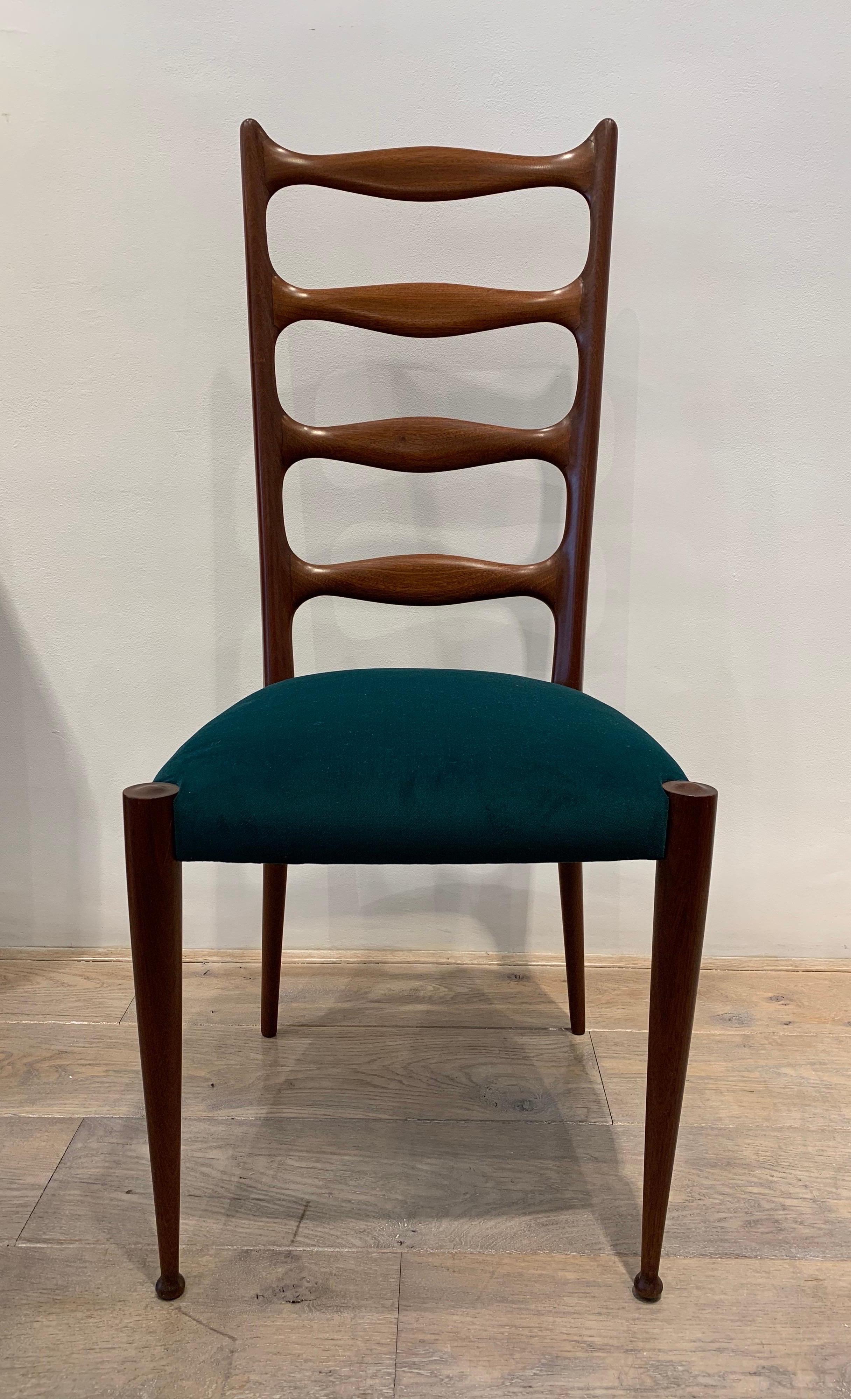 Set of 10 Italian Chairs, 1940s In Good Condition In Brussels, BE