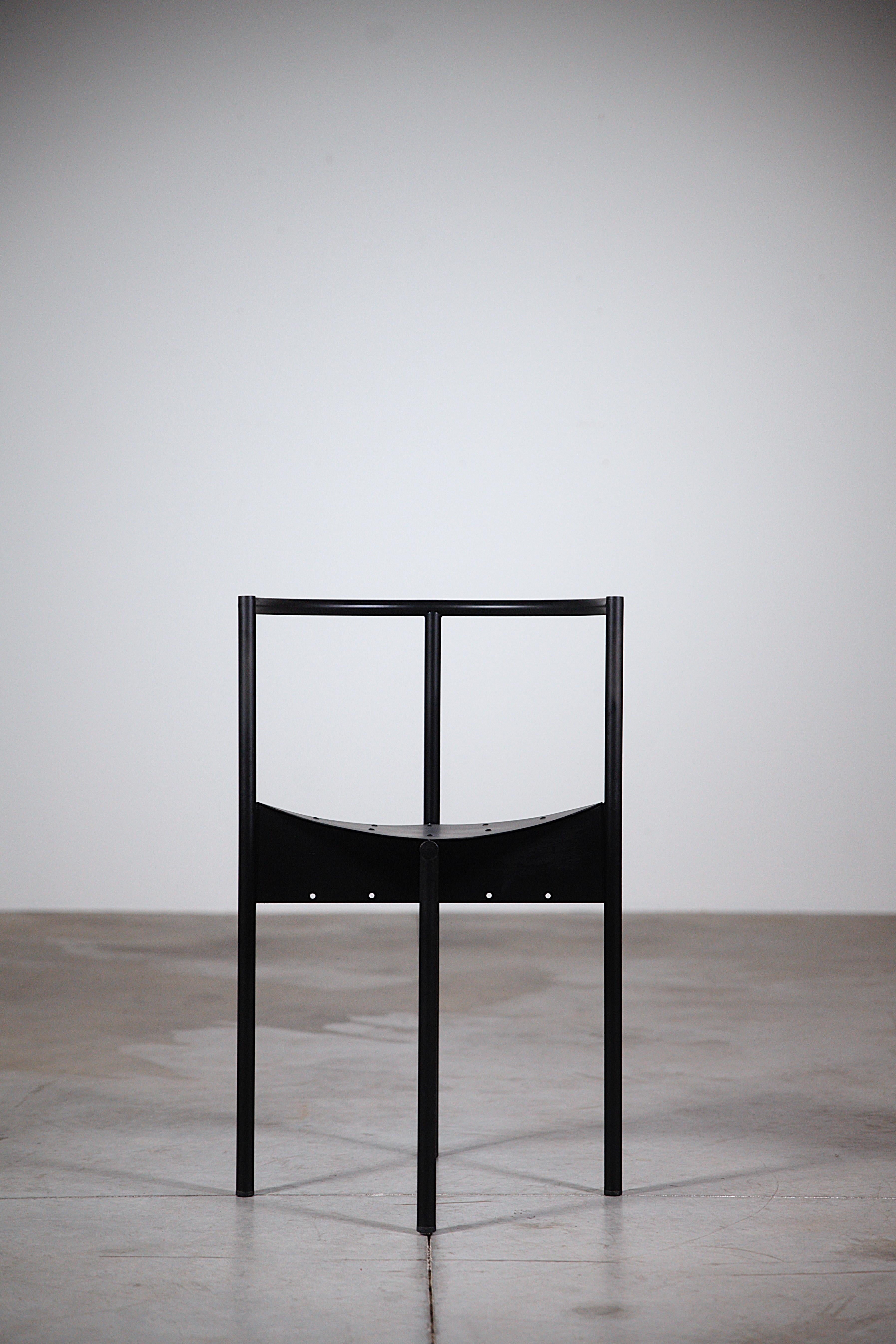 Français Ensemble de 10 chaises noires 