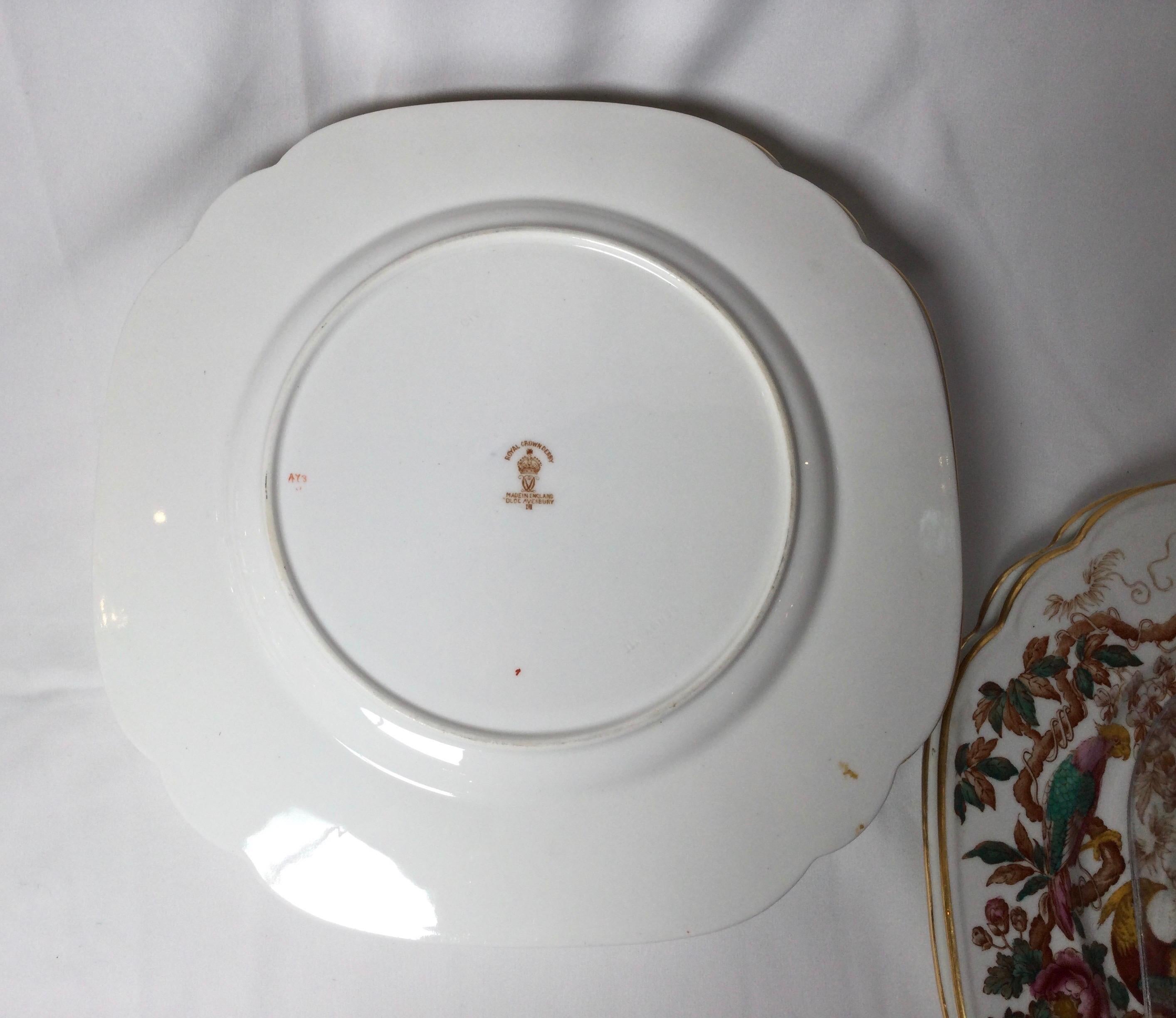 Ceramic Set of 11 Royal Crown Derby Old Avesburry Pattern Luncheon Plates