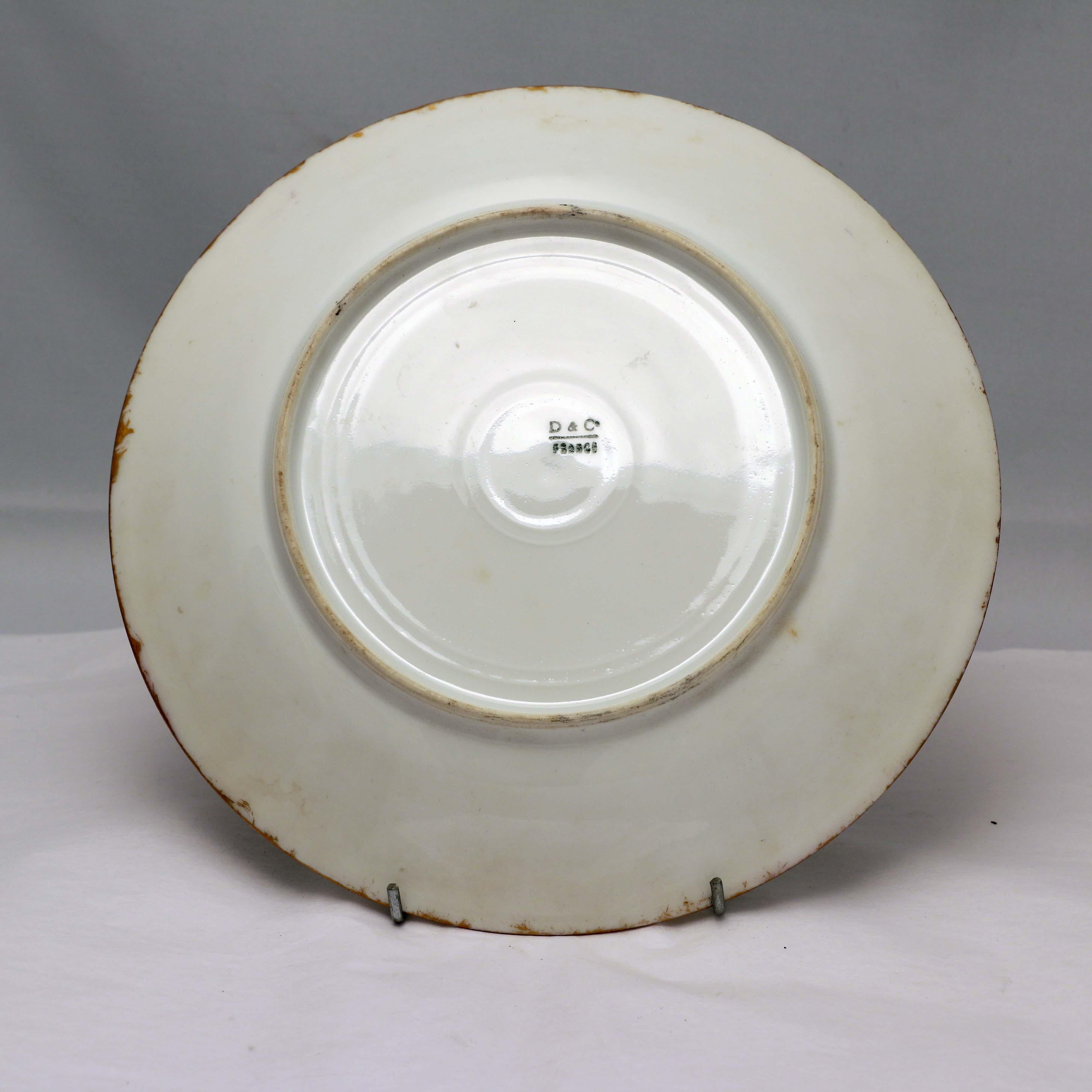 Set of 12 D&C Limoges Plates Painted with Shells 4