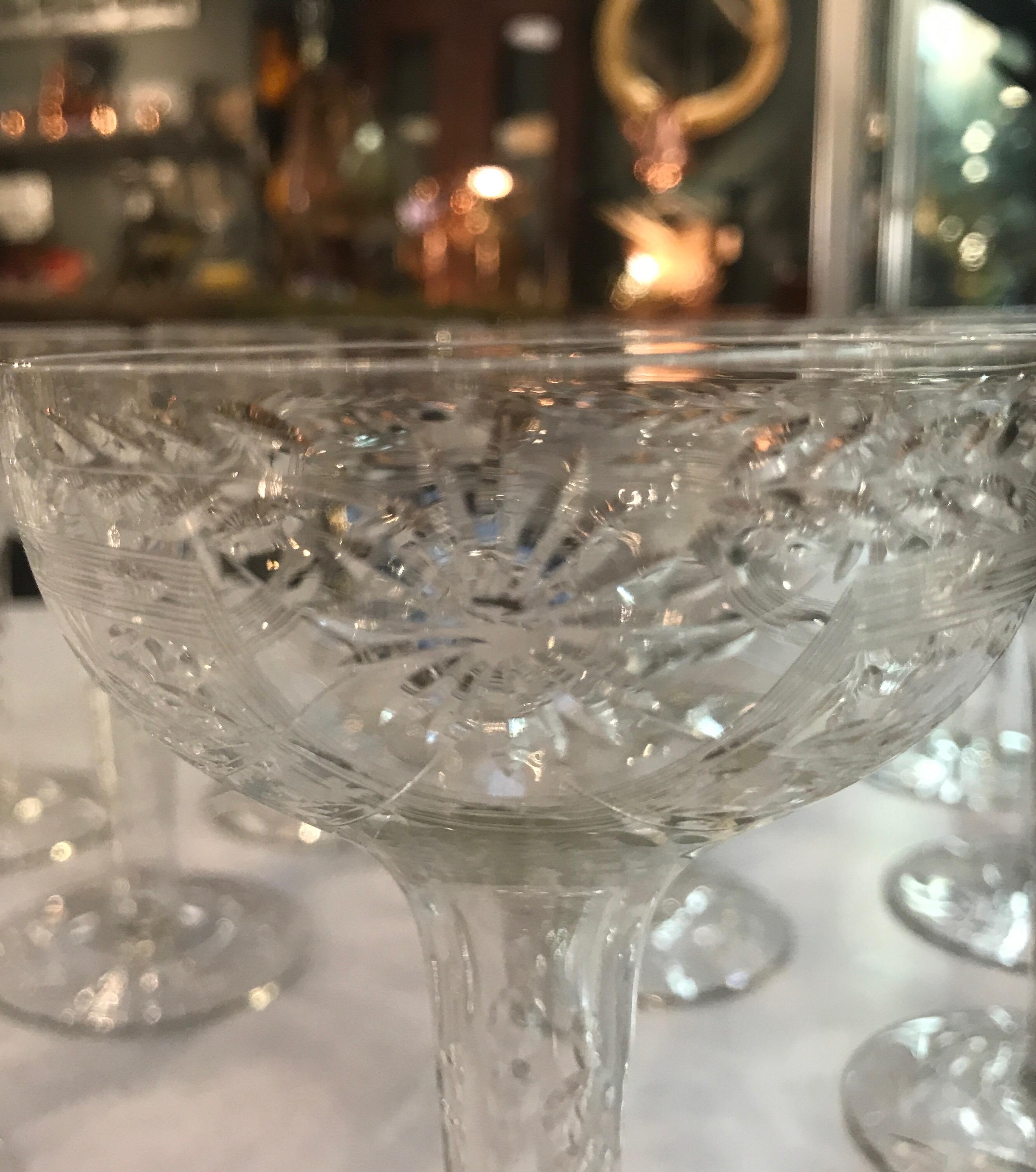 hollow stem champagne coupe