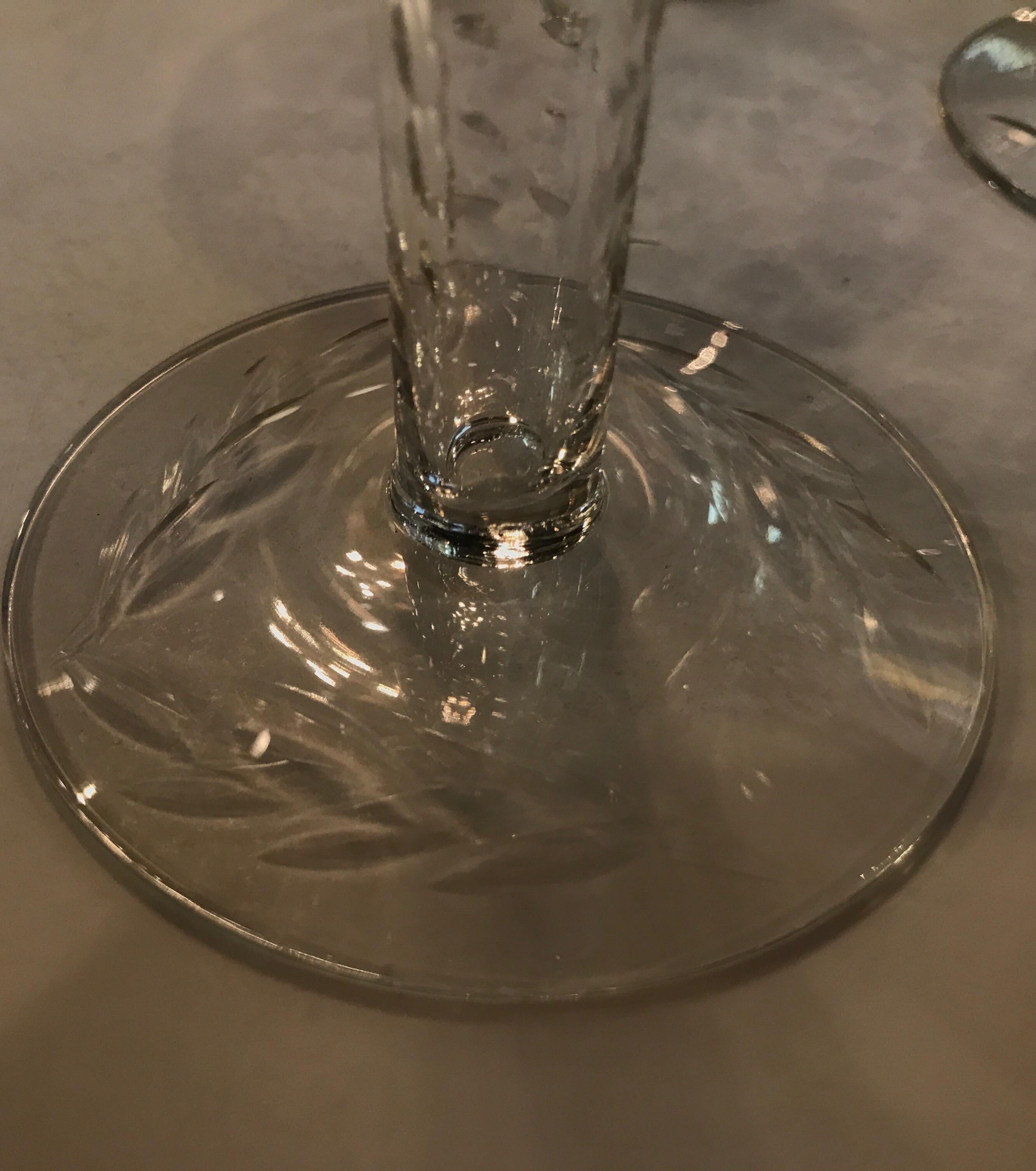 hollow stem champagne glasses vintage