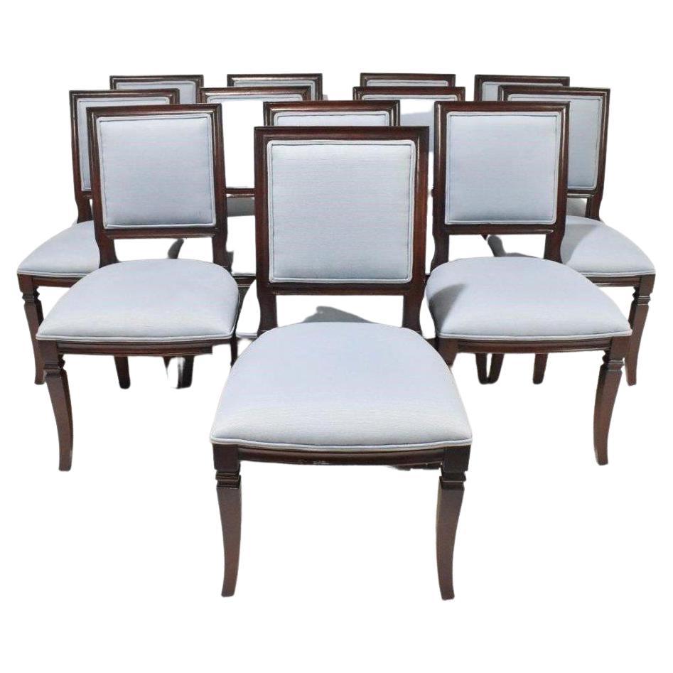 Set of 12 Elegant French Directoire Style Dining Chairs