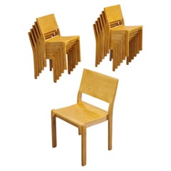 Set of 12 Stackable Alvar Aalto 611-Chairs for Artek