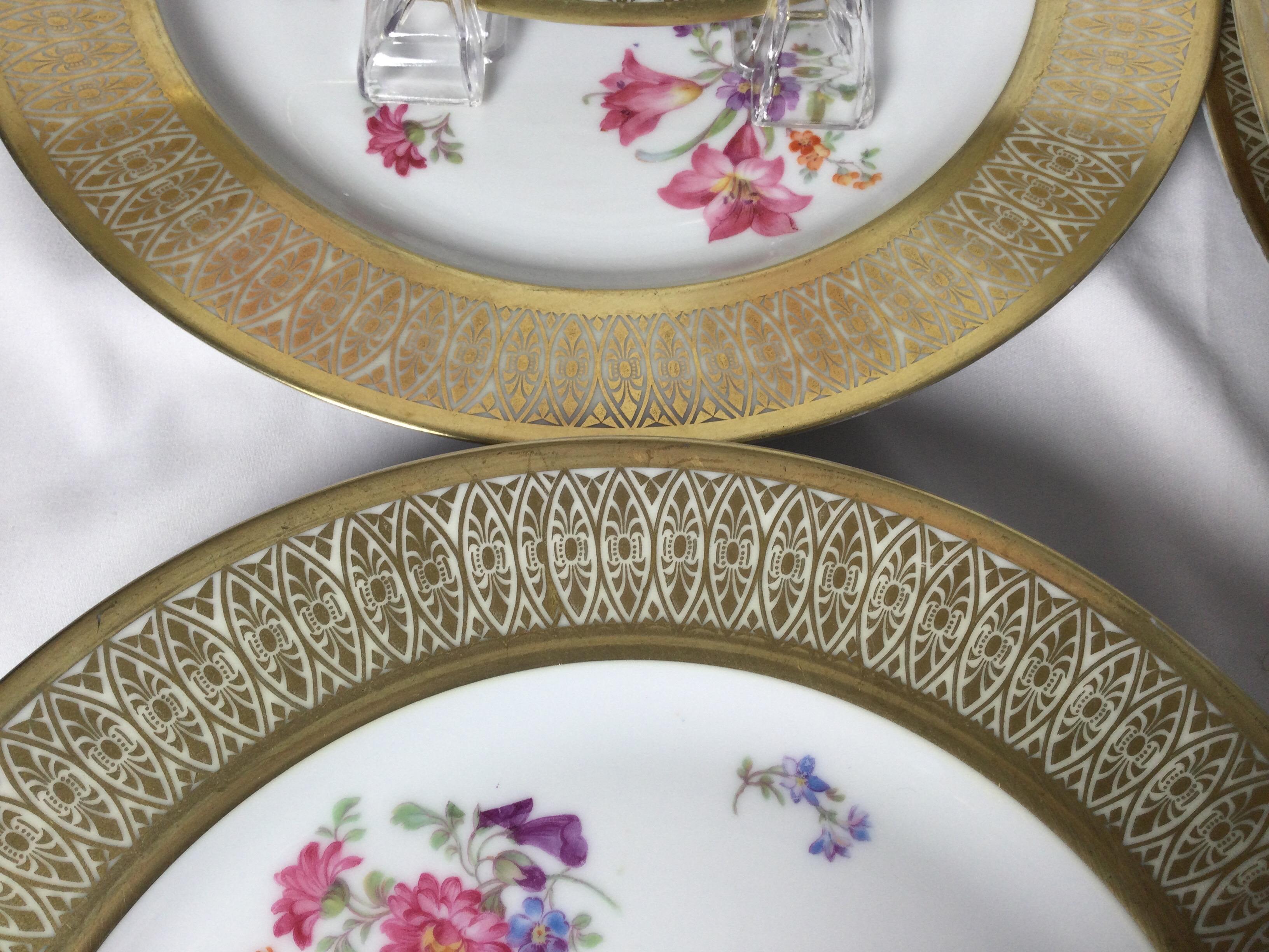 Early 20th Century Set of 12 Tirschenreuth Porcelain Service Plates For Sale