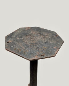 A set of 12 Wrought Iron Bistro Table Bases circa 1925