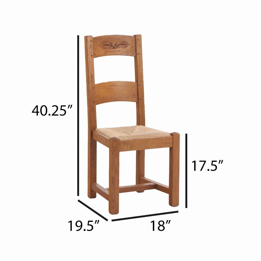 XX secolo Un set di 14 sedie da pranzo con schienale a scaletta in Oak francese, C.C. 1960. in vendita