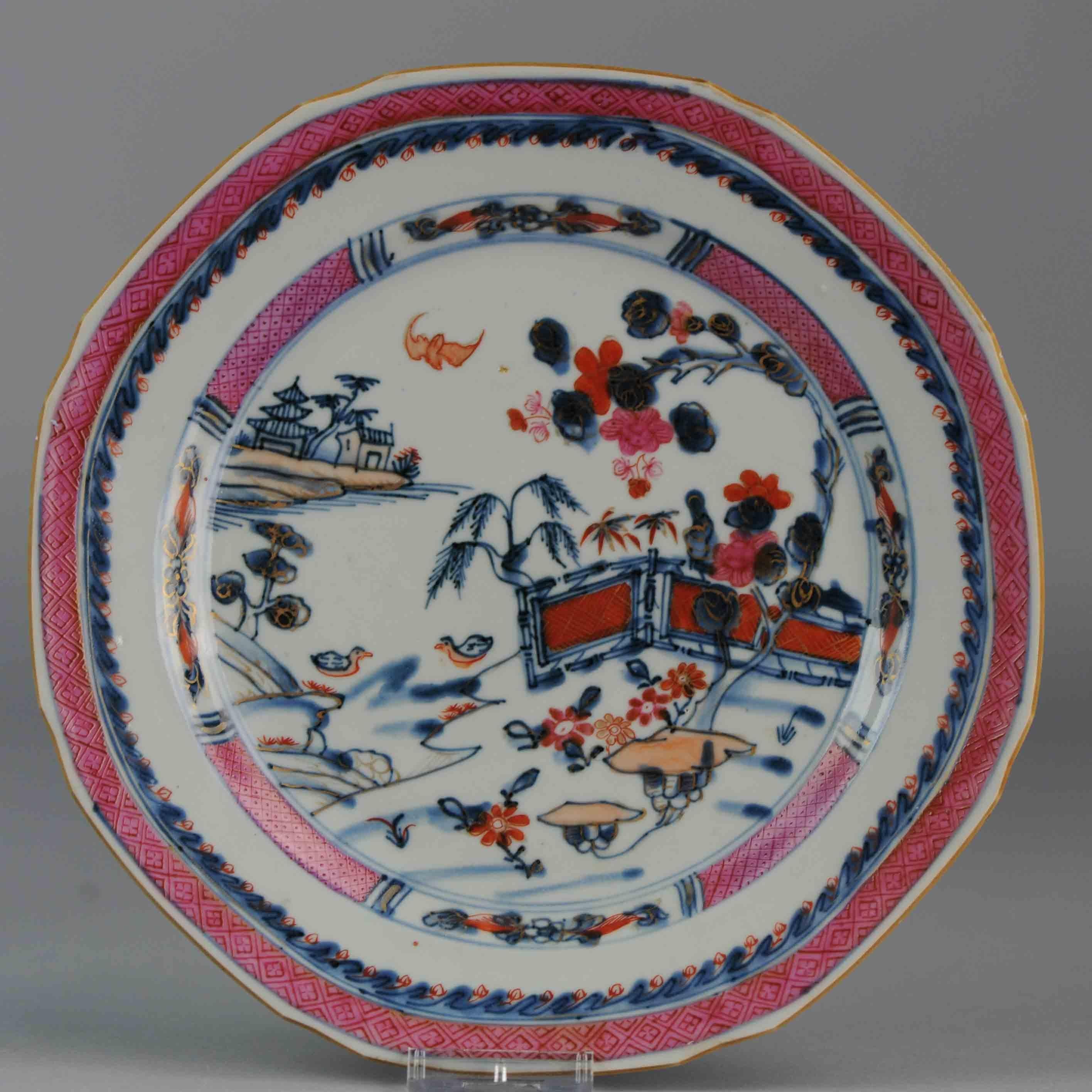 Set of Chinese Famille Rose Plates for Wall Decoration Porcelain China For Sale 6