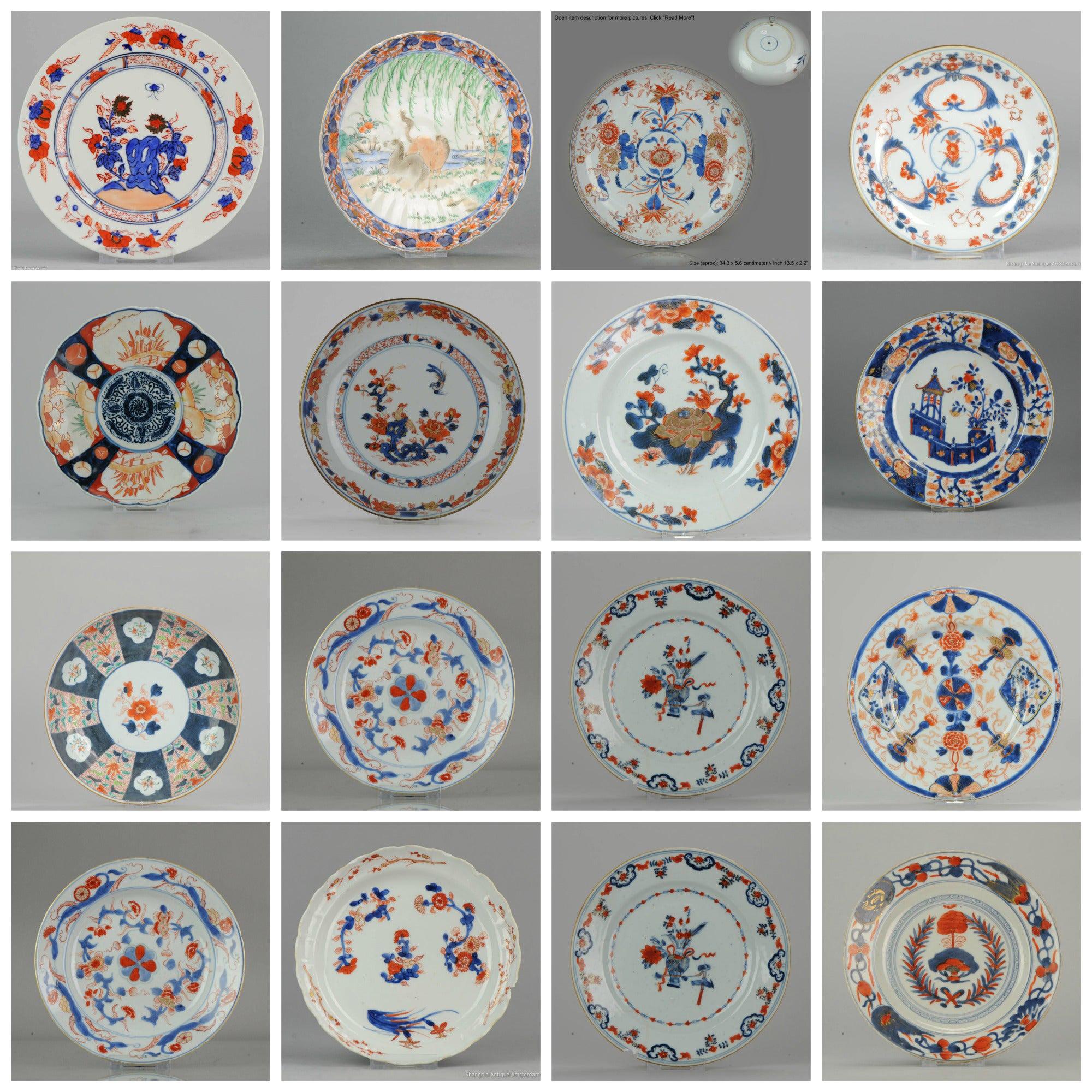Ensemble d'assiettes chinoises en porcelaine Famille Rose pour décoration murale