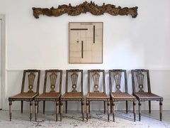 Gemalte Esszimmerstühle aus dem 18.