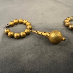 A set of 1980s Costume Jewelry Gilt Metal Italian Earrings