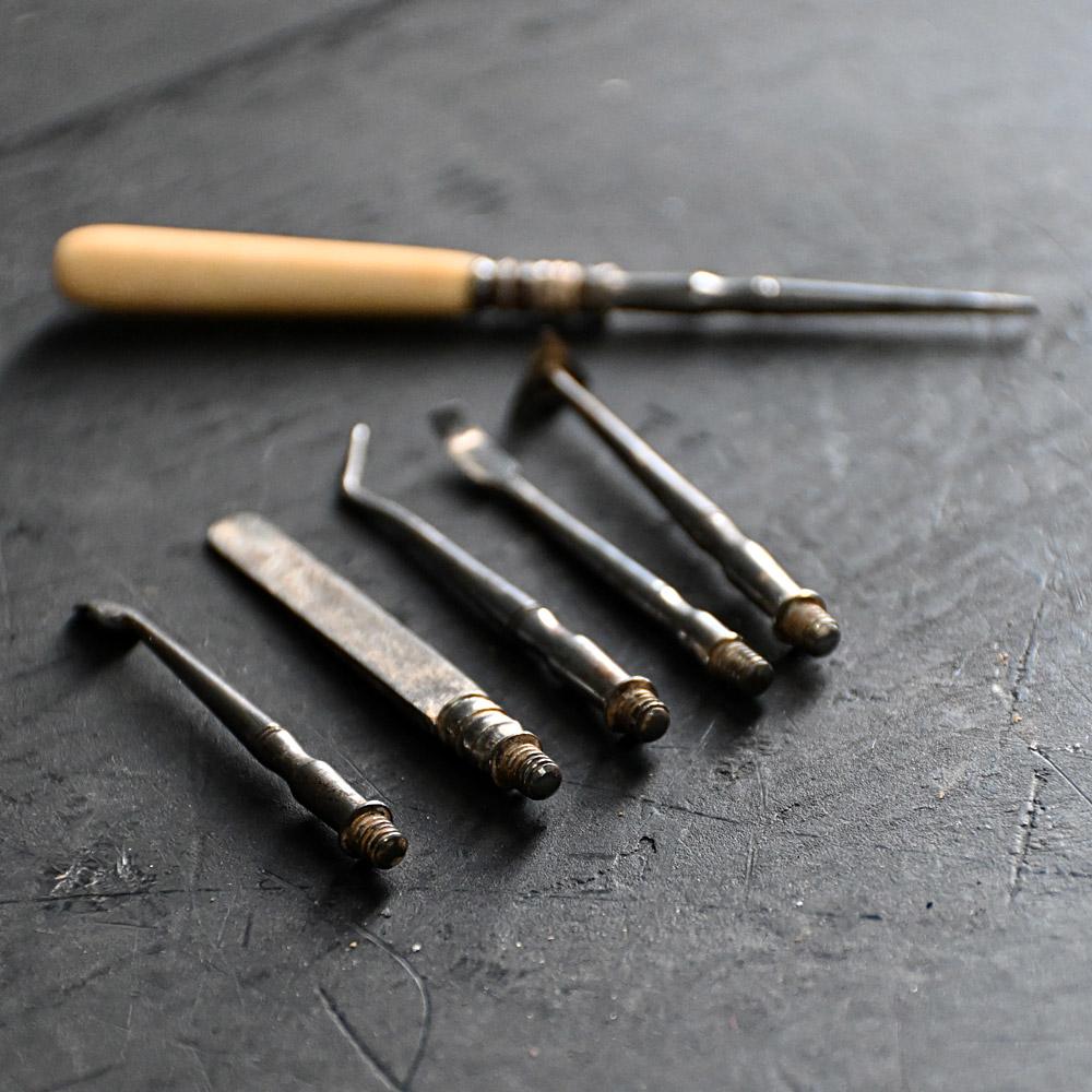 Victorian Set of 19th Century Dental Hygiene Tools For Sale