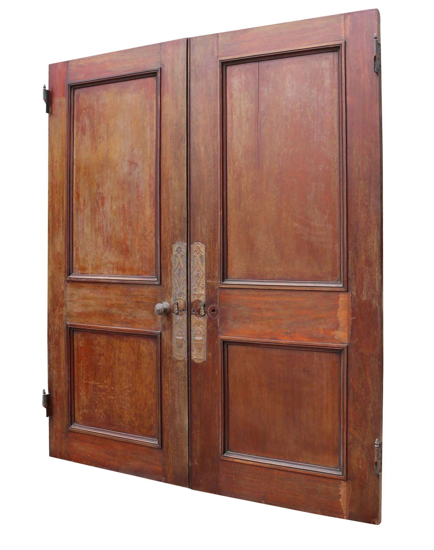 mahogany double front doors