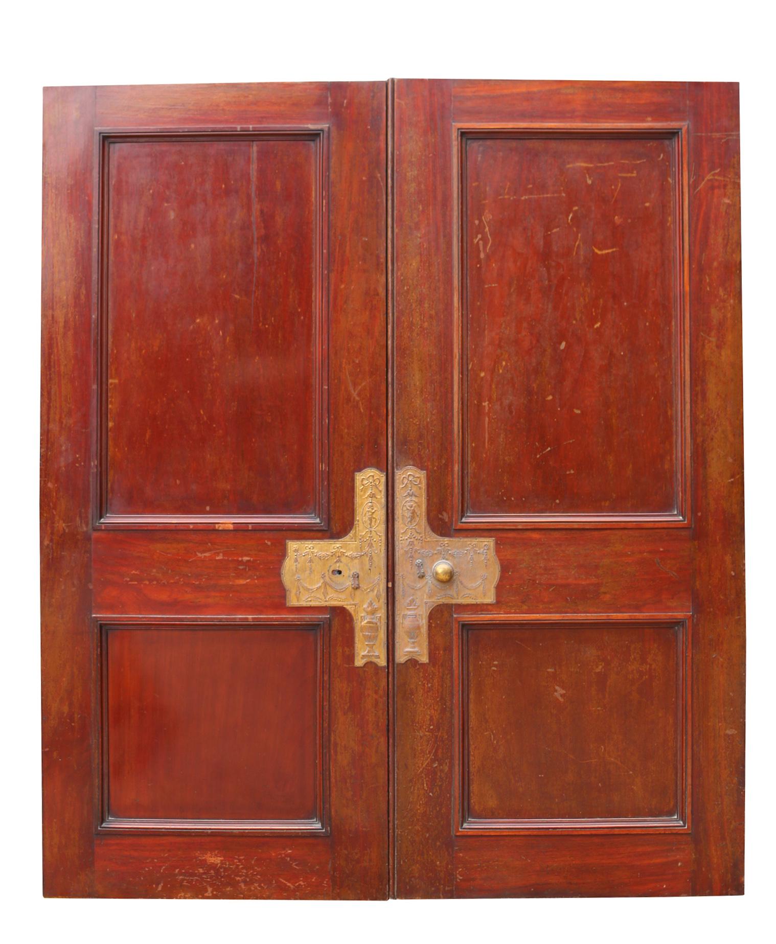 mahogany double entry doors