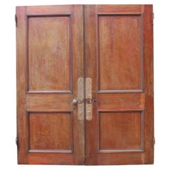 Antique Set of 19th Century Mahogany Double Doors