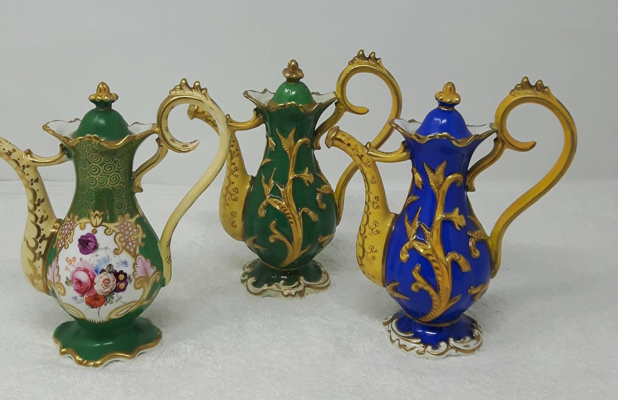 Glazed Set of 19th Century Ridgway Ewers For Sale