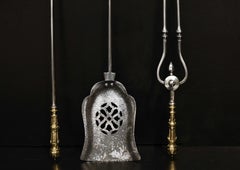 Set of 19th Century Steel & Brass Firetools