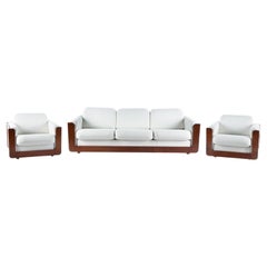 A set of 2 armchairs and one sofa