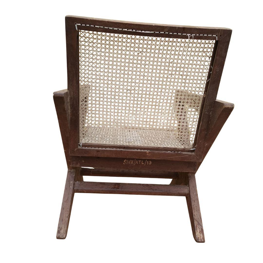 A set of 2 authentic Pierre Jeanneret  X-Leg Chairs PJ-SI-45-A, India, 1950s In Good Condition For Sale In Amsterdam, NL