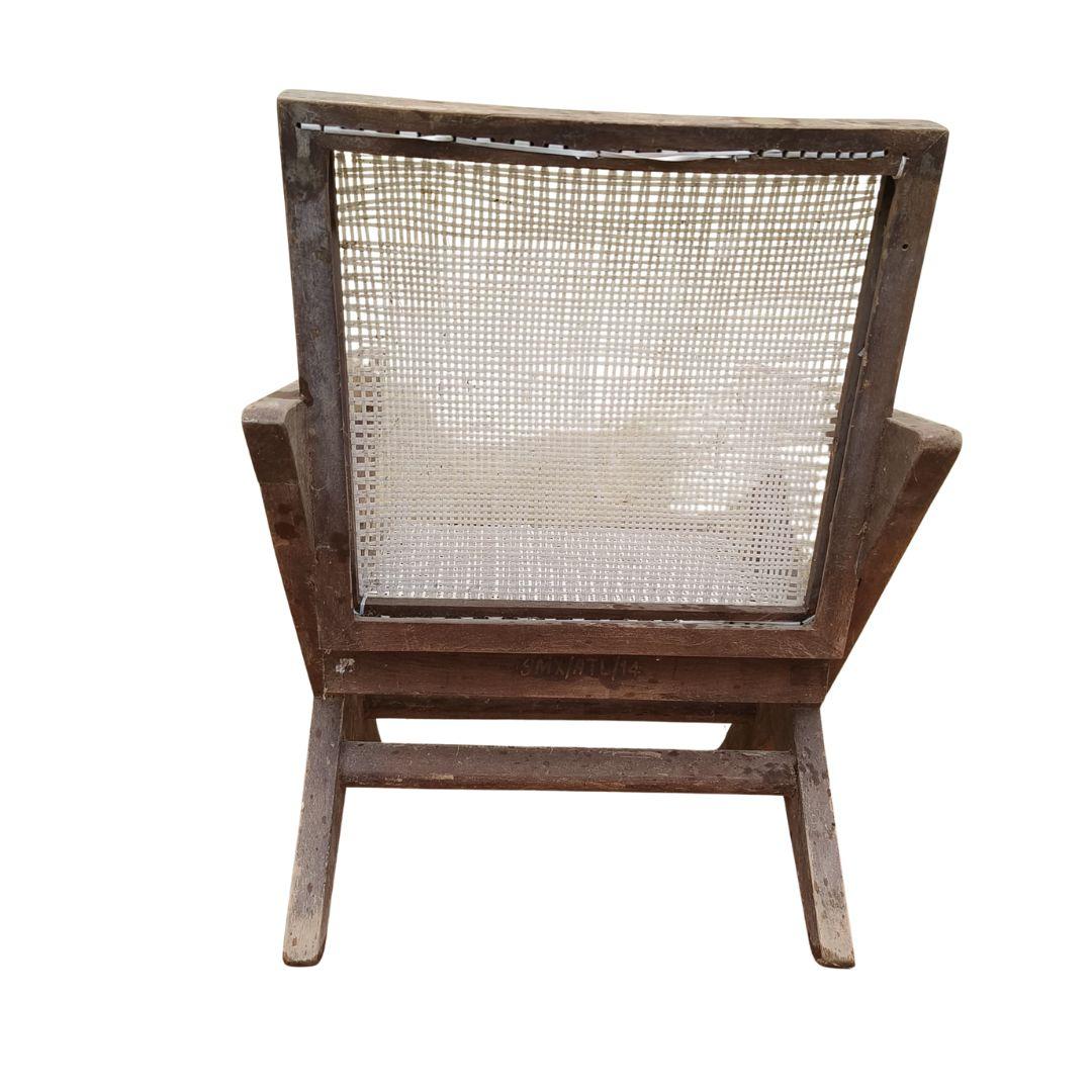 A set of 2 authentic Pierre Jeanneret  X-Leg Chairs PJ-SI-45-A, India, 1950s For Sale 1