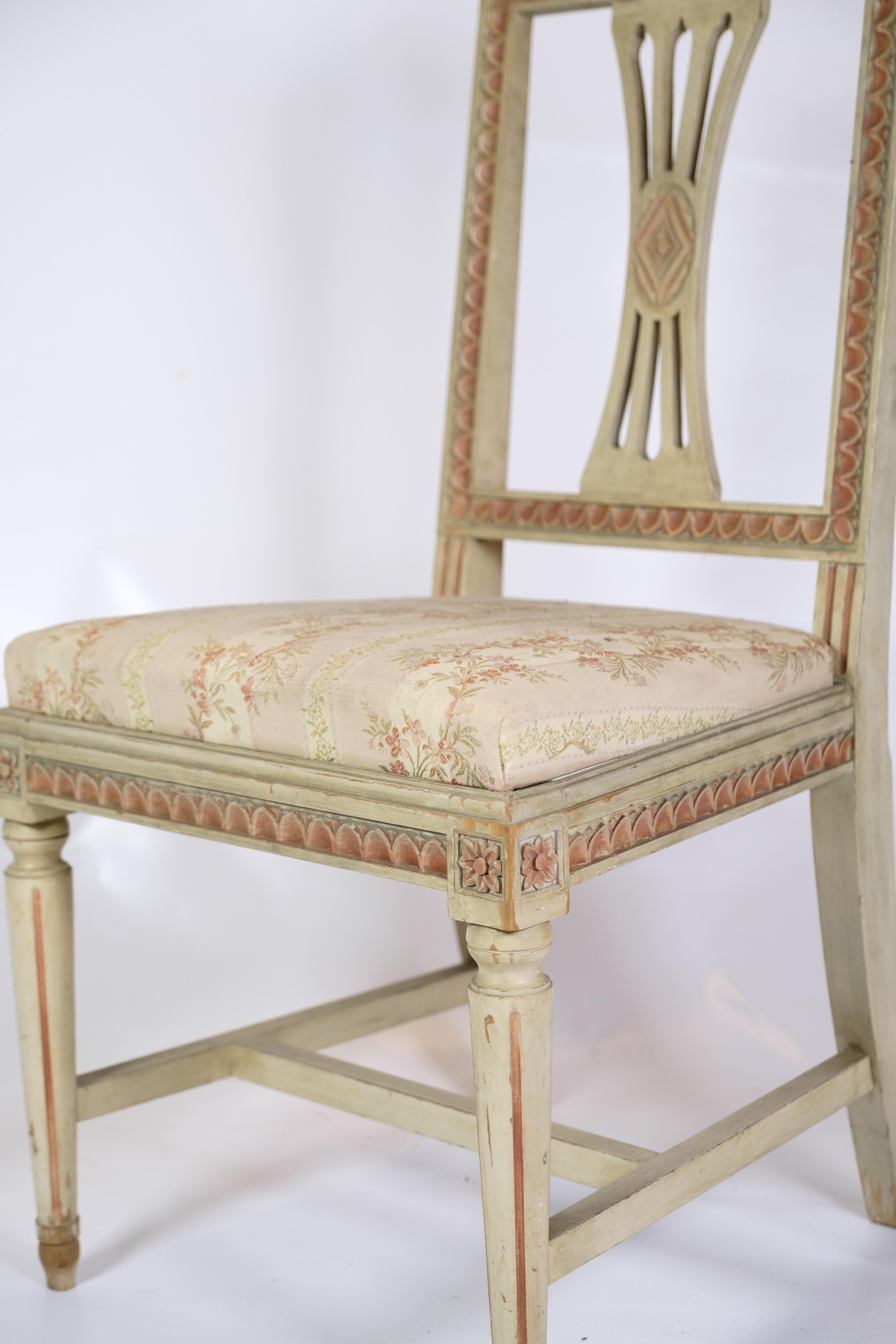 A Set Of 2 Gustavian Style Chairs From 1880s  In Good Condition For Sale In Lejre, DK