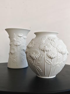 A set of 2 Mid Century Vases in Bisque Porcelain by Manfred Frey for Kaiser