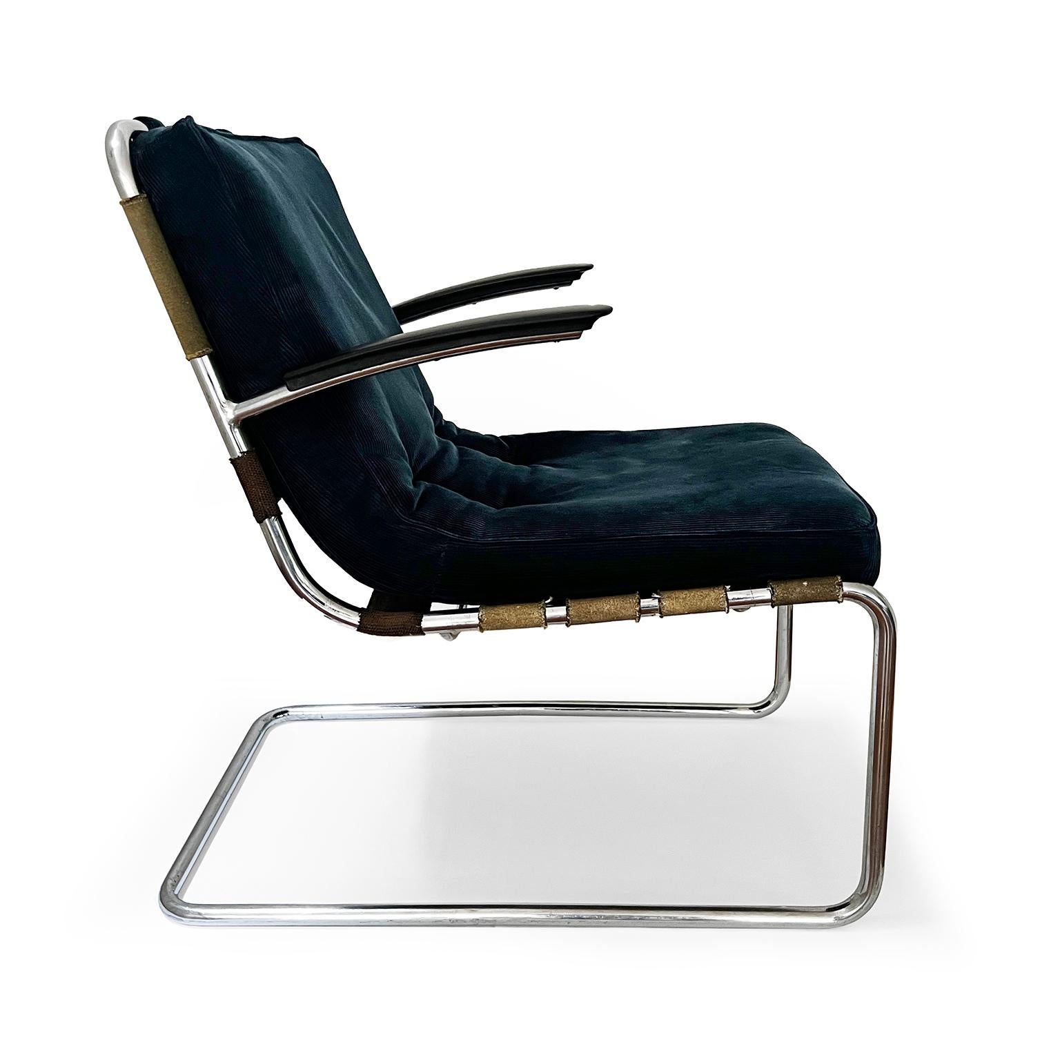 Industrial A set of 2 original Gispen 411 armchairs. For Sale