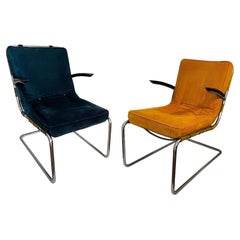 A set of 2 original Gispen 411 armchairs.