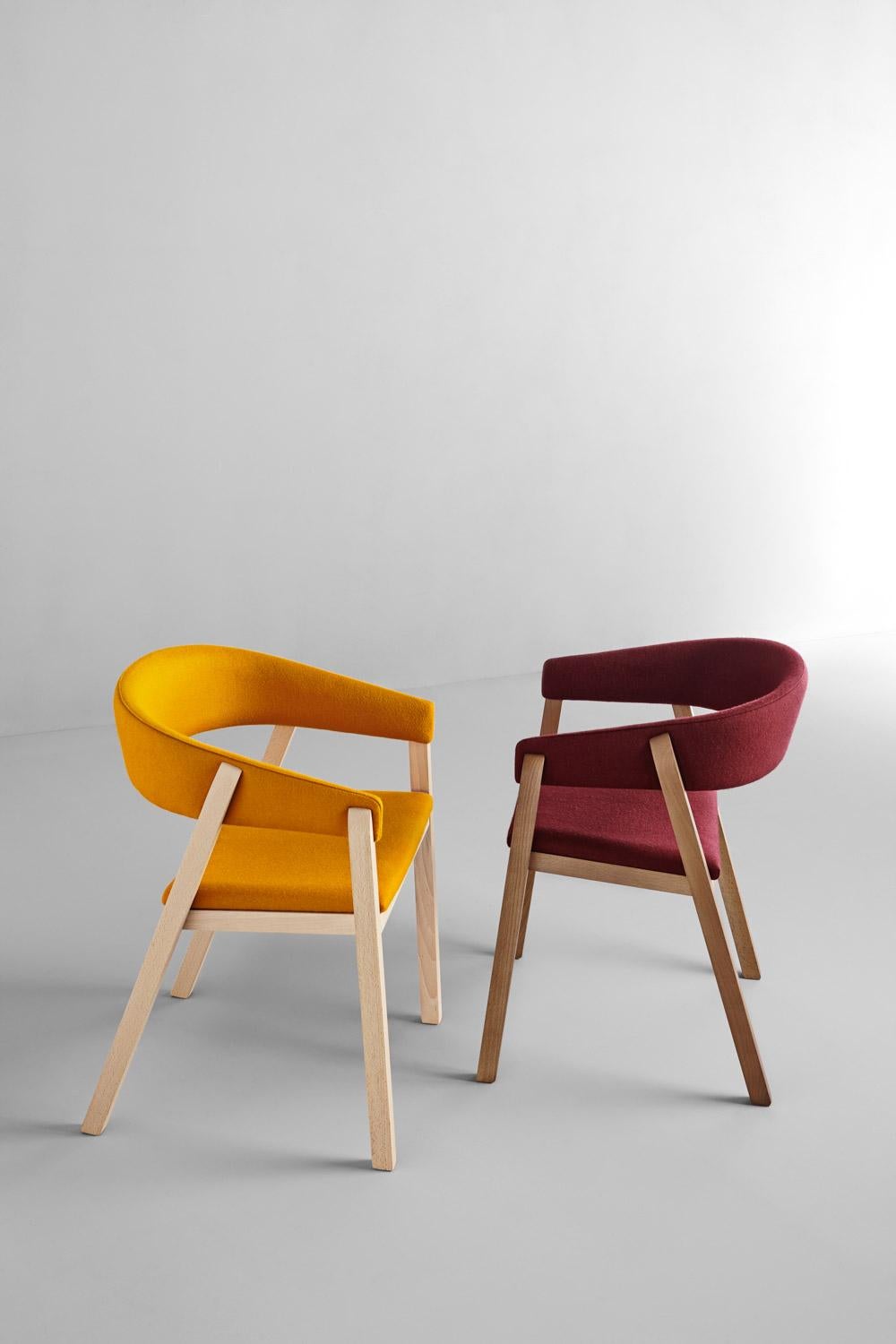 Post-Modern Set of 2 Oslo Chairs, Brown by Pepe Albargues