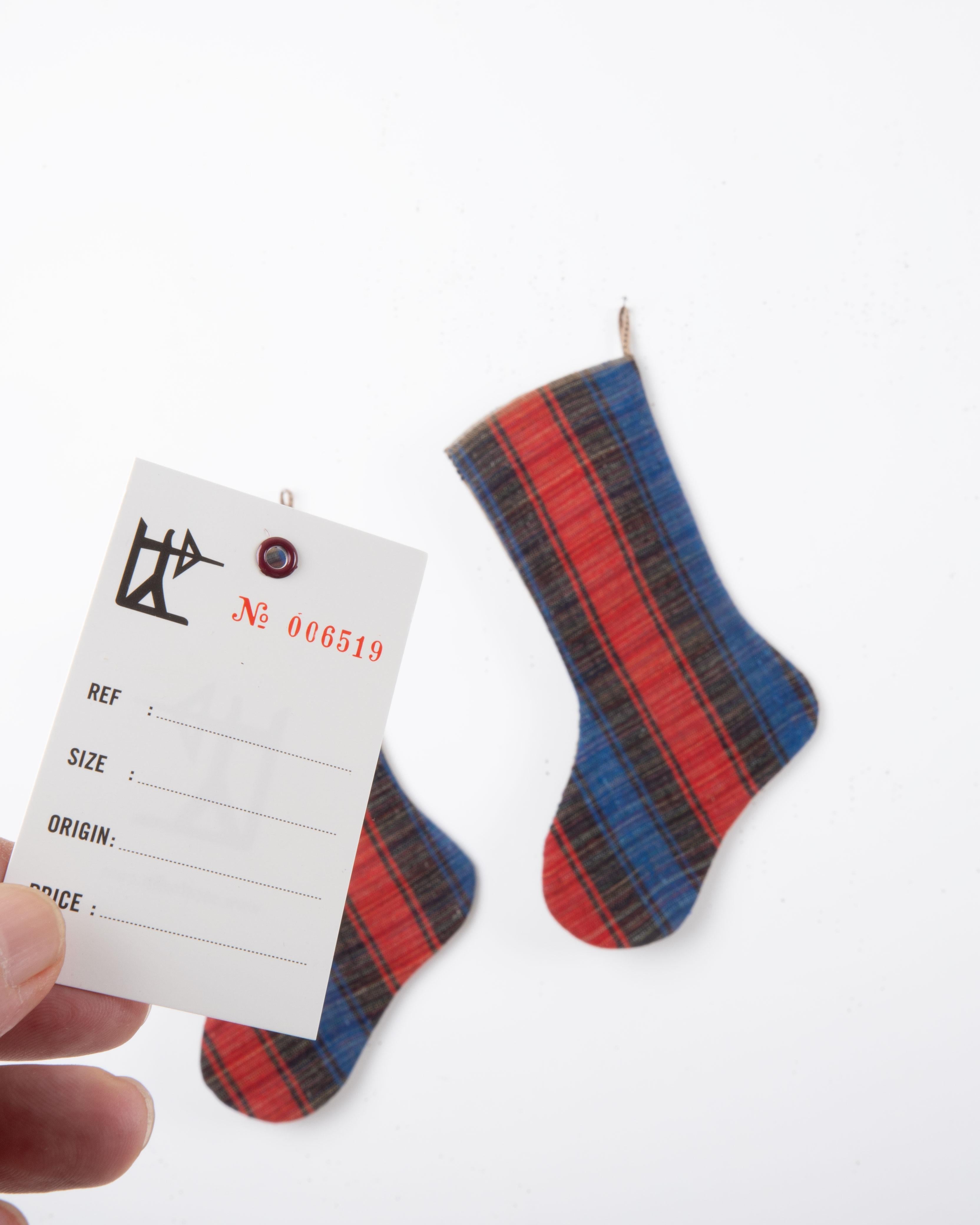 Turkish A Set of 2 Vintage Anatolian Cicim Christmas stockings For Sale