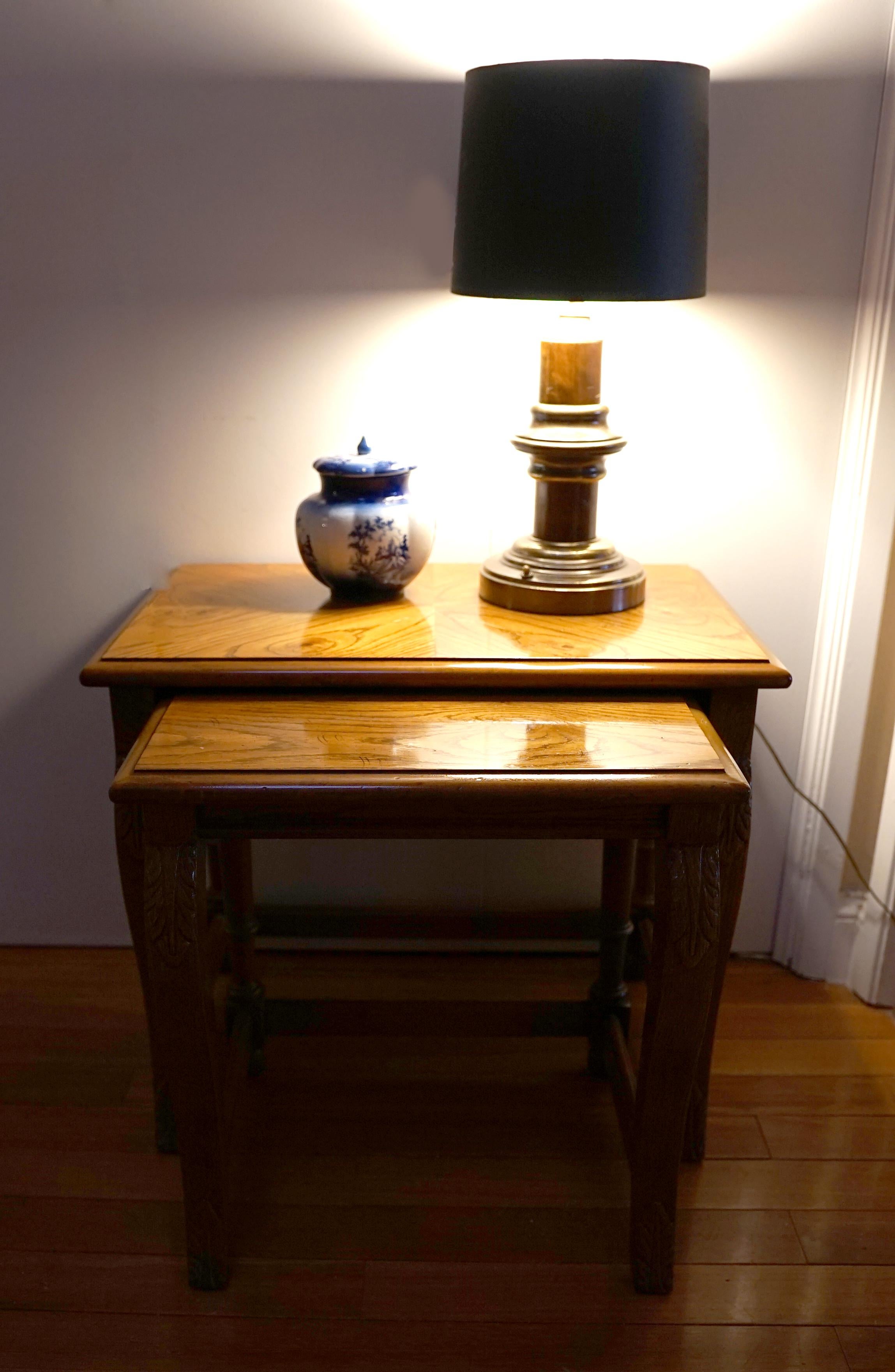Carved A set of 20th Century Nesting Tables For Sale