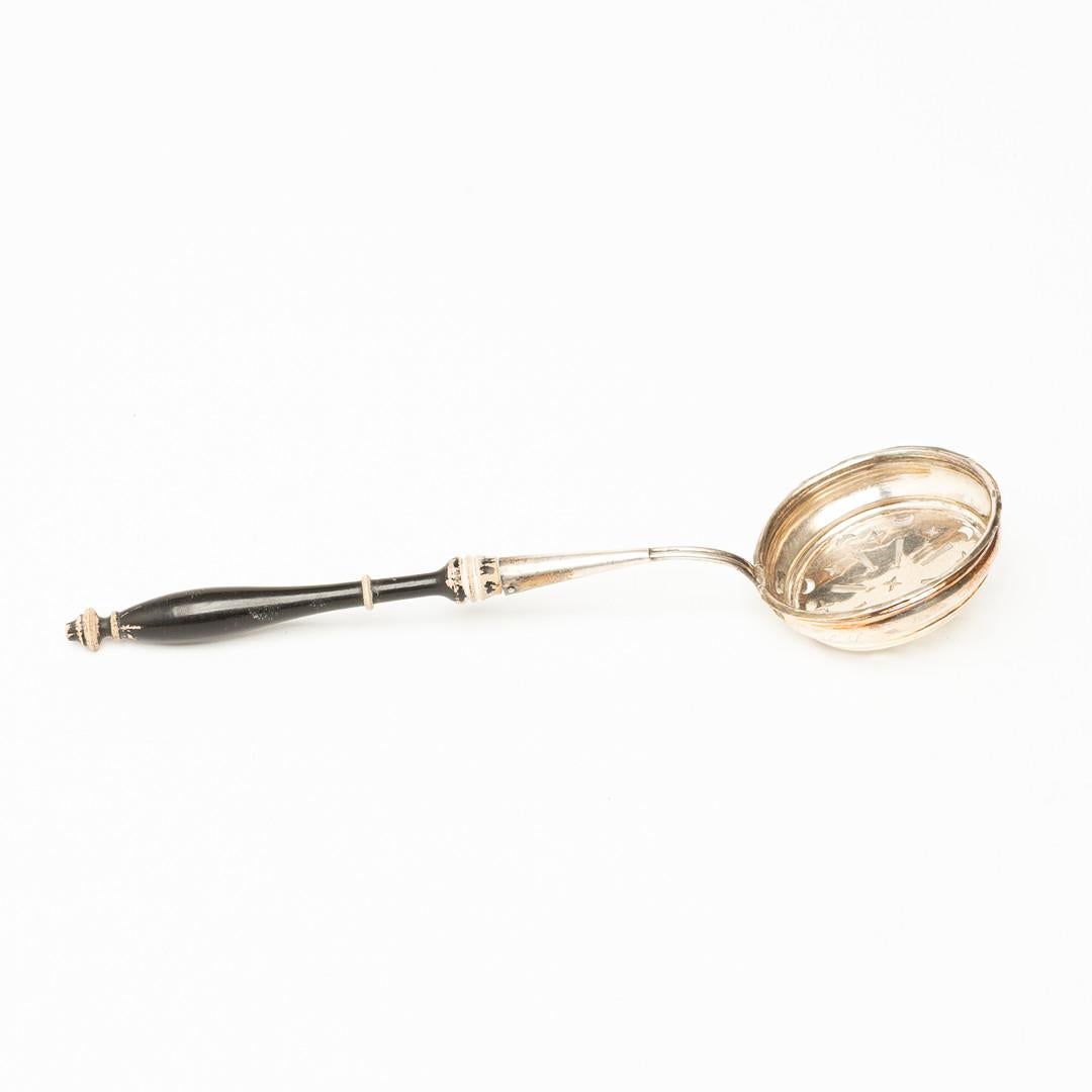 Set aus 3 antiken Silber-Lampen, großen Suppen- und Stew-Lampengriffen aus Sterling-Holz (Beschichtet) im Angebot