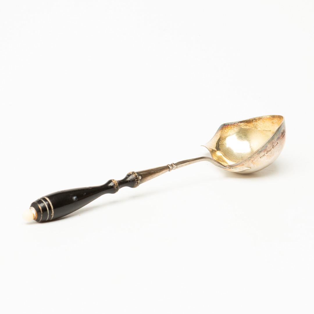 Set aus 3 antiken Silber-Lampen, großen Suppen- und Stew-Lampengriffen aus Sterling-Holz im Zustand „Hervorragend“ im Angebot in Wembley, GB