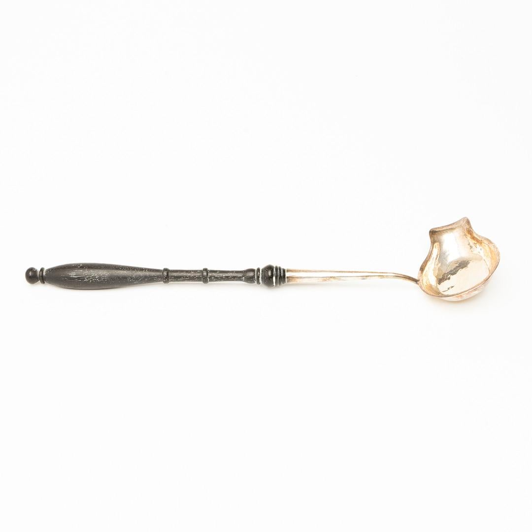 Set aus 3 antiken Silber-Lampen, großen Suppen- und Stew-Lampengriffen aus Sterling-Holz (Metall) im Angebot