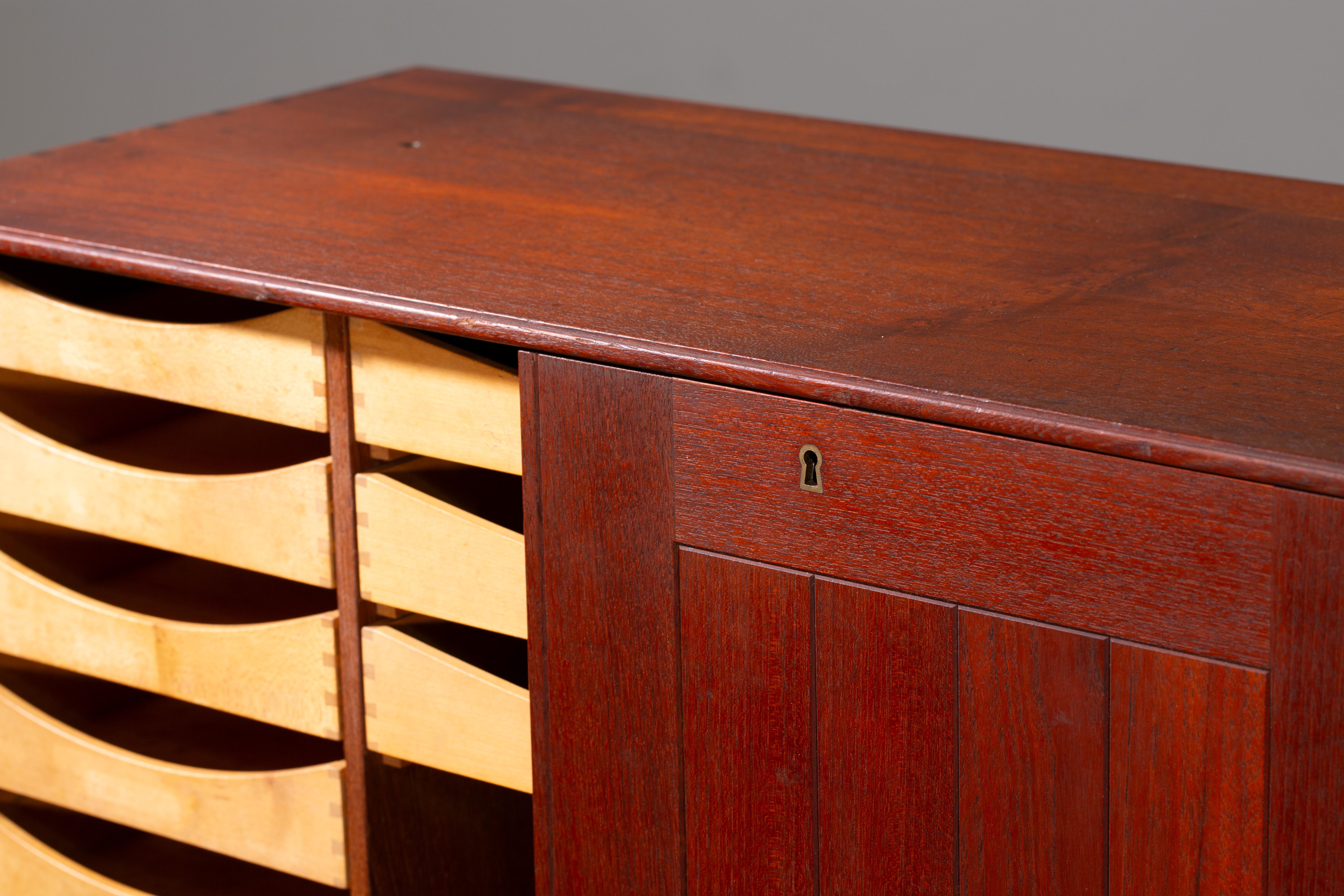 A set of 3 Cabinets by Mogens Koch for Rud Rasmussen in Teak Danish mid century  For Sale 5
