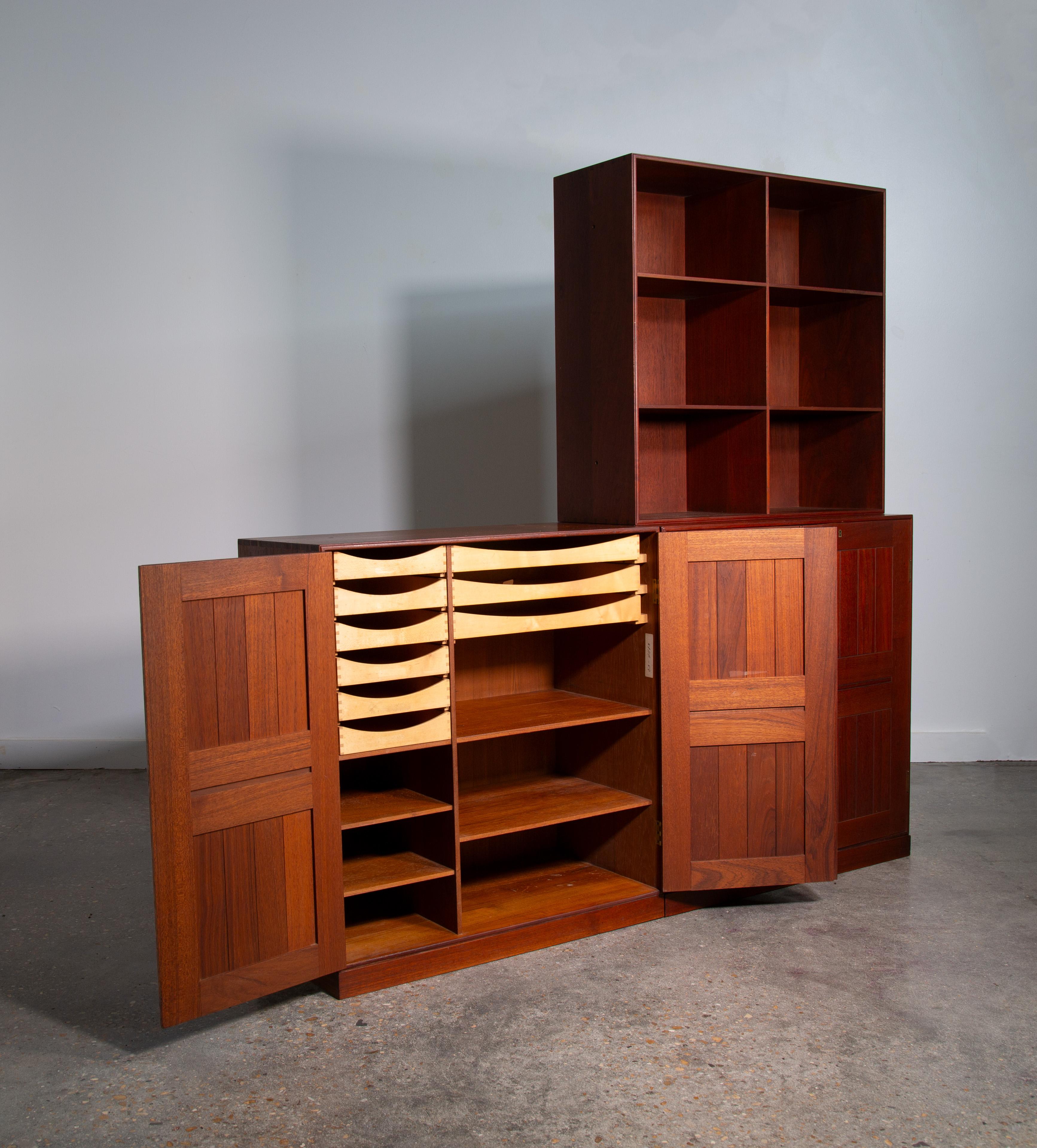 Scandinavian Modern A set of 3 Cabinets by Mogens Koch for Rud Rasmussen in Teak Danish mid century  For Sale