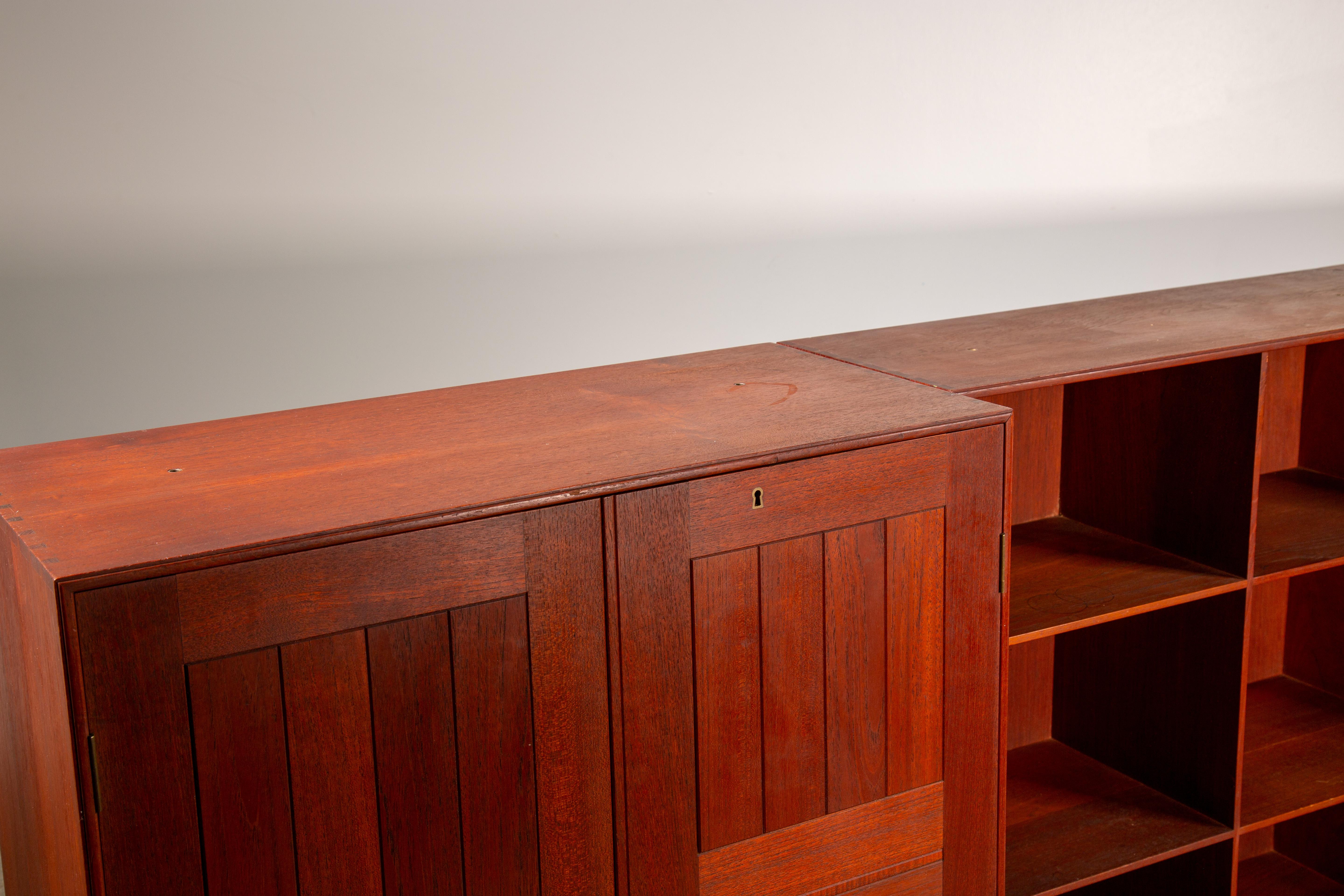 A set of 3 Cabinets by Mogens Koch for Rud Rasmussen in Teak Danish mid century  For Sale 1