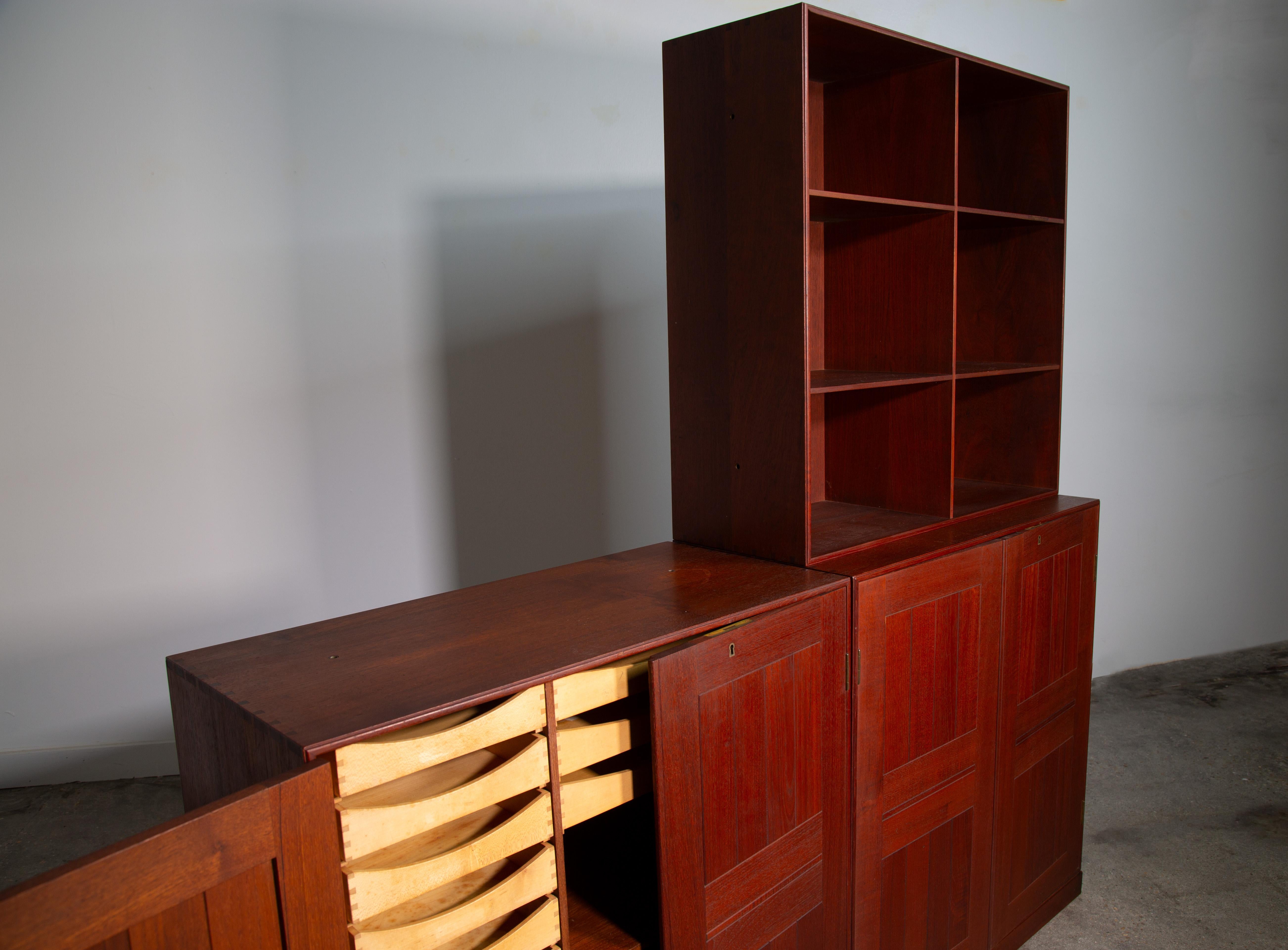 A set of 3 Cabinets by Mogens Koch for Rud Rasmussen in Teak Danish mid century  For Sale 2