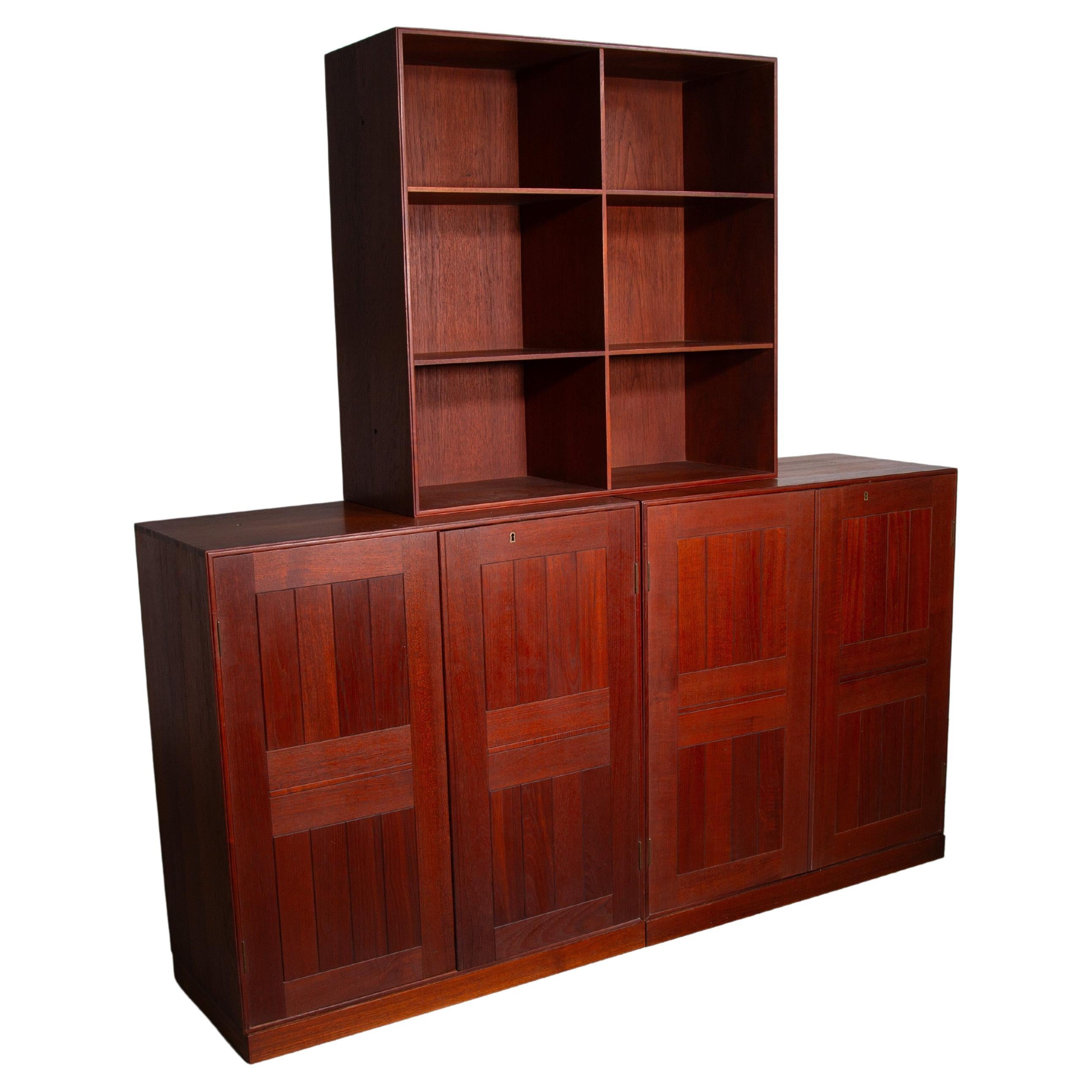 A set of 3 Cabinets by Mogens Koch for Rud Rasmussen in Teak Danish mid century  For Sale