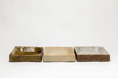 Juego de 3 platos de cerámica de Pierre Digan, a La Borne, hacia 1970