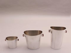 A set of 3 Fine 1970s Silver Plated Buckets