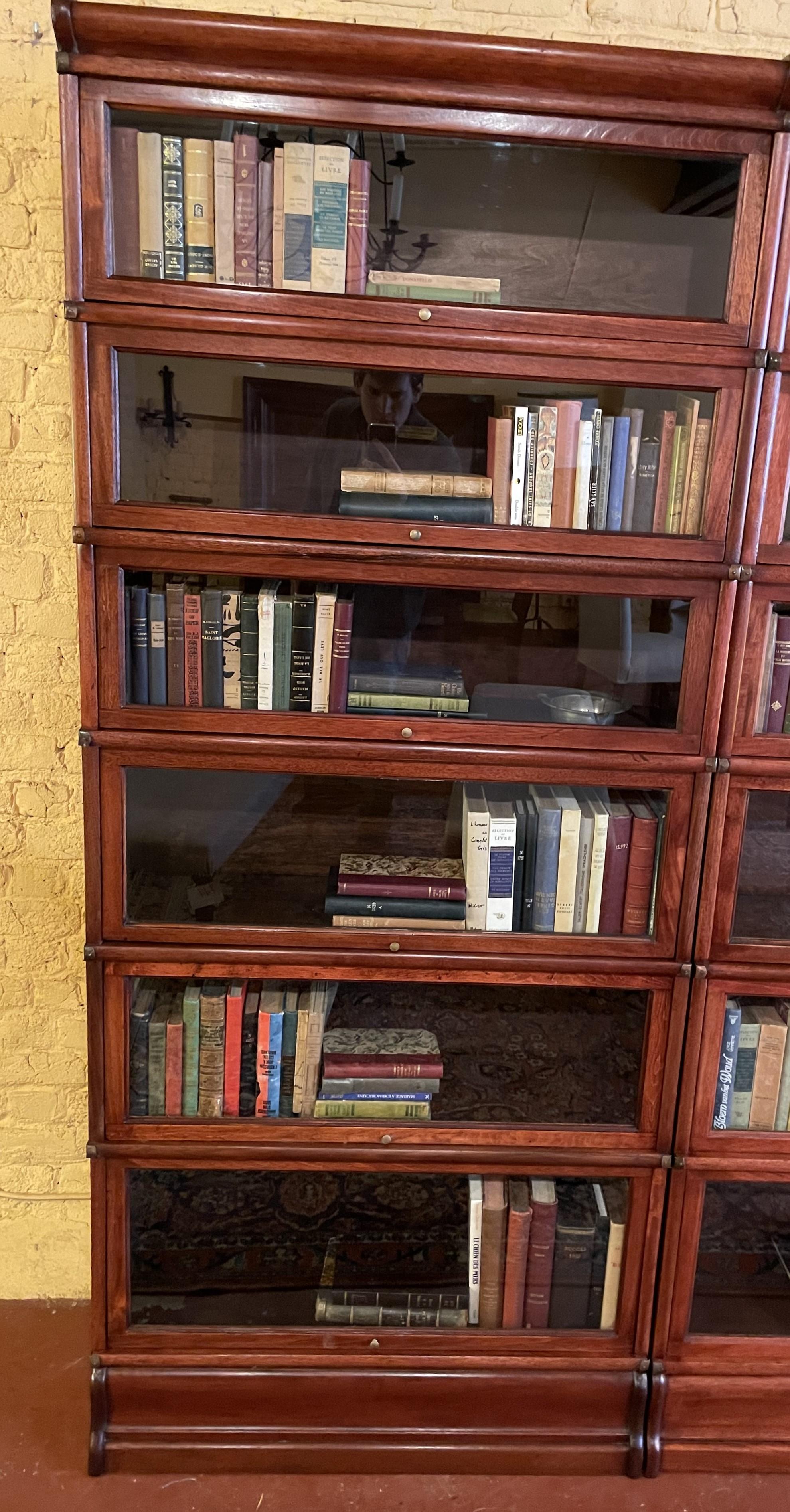 Edwardian A Set Of 3 Globe Wernicke Bookcase In Mahogany From The 19th Century For Sale
