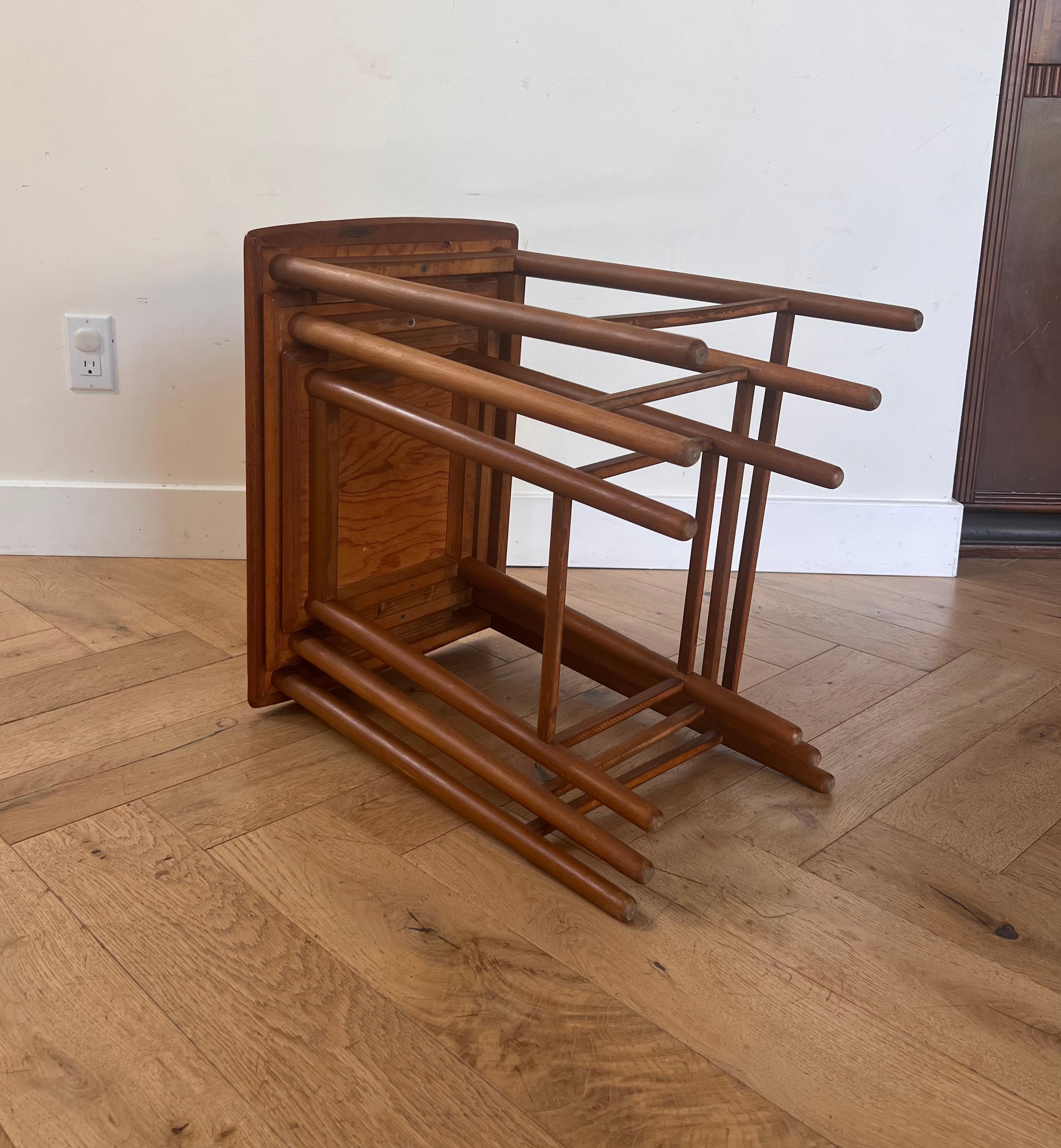 Set of 3 MCM Danish Teak and Tile Inlay Nesting Tables, 1960s 9