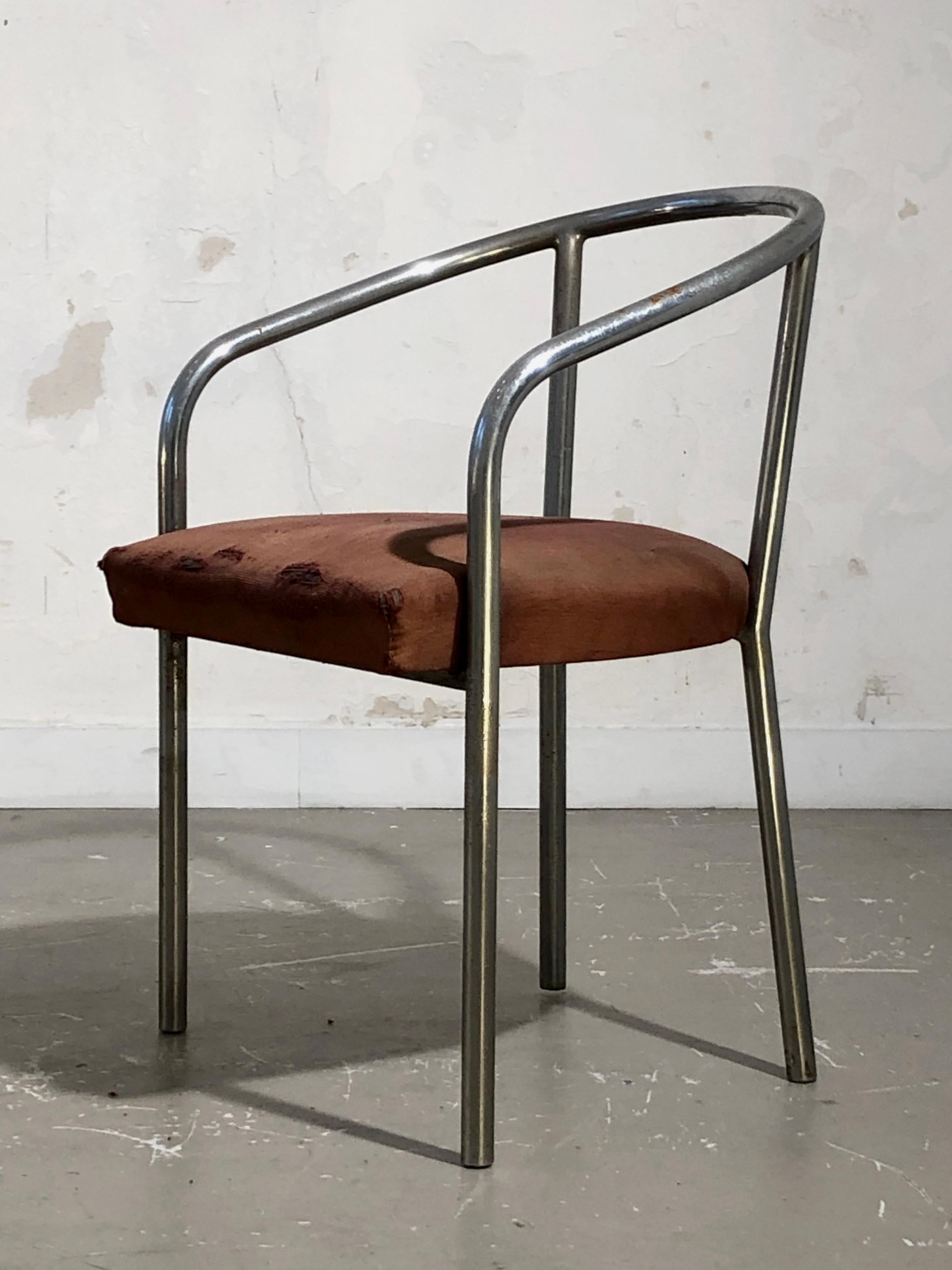 Set von 3 MODERNIST BAUHAUS-Schreibtisch CHAIRS von RENE HERBST, Frankreich 1930 (Französisch) im Angebot