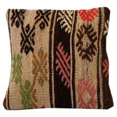 A Set of 3 Oriental Kilim Cushion Covers Traditional Geometric Pillows Handmade